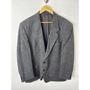 Magee Donegal Irish Tweed Gray Wool Men 46 Blazer Sports Coat